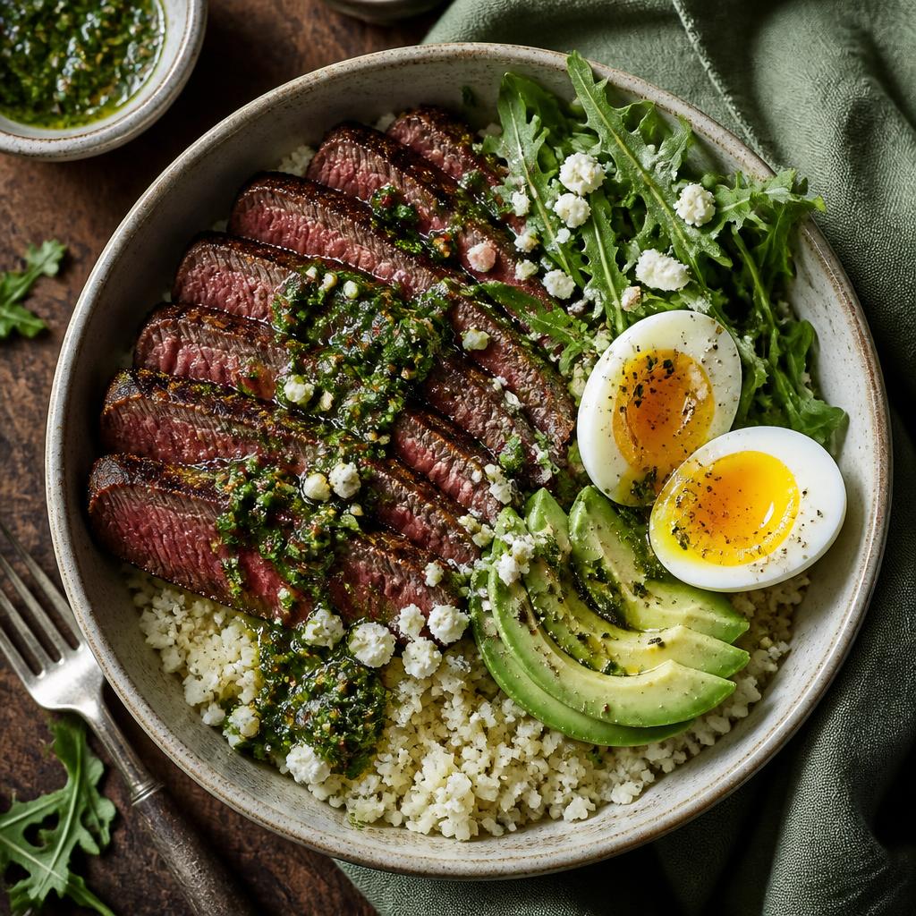 Grass-Fed Steak Power Bowl with Chimichurri