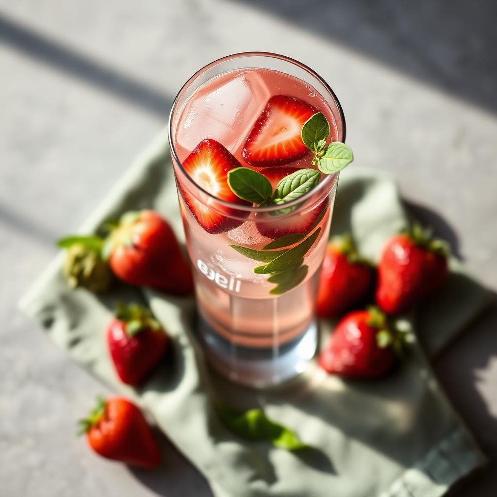 Strawberry Basil Keto Electrolyte Spritzer